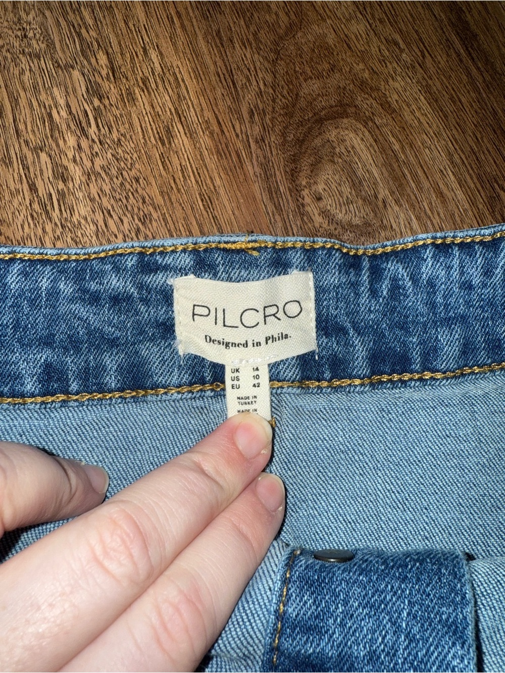 Pilcro Button-Front Denim Maxi Skirt - Light Blue US 10 New without tags - Picture 4 of 7